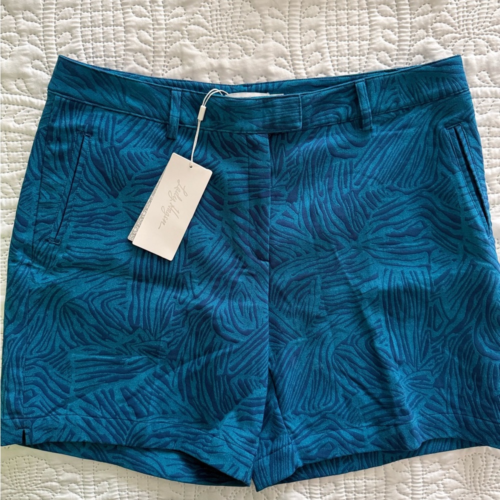 Lady Hagen Teal Patterned Women's Golf Shorts
